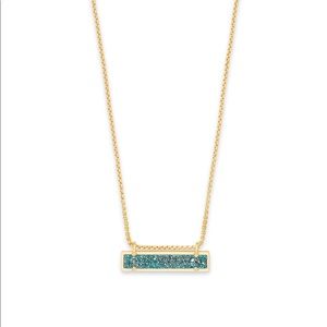 ✨NWOT Kendra Scott Leanor Necklace In Aqua Drusy